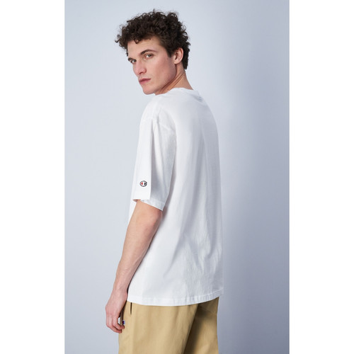 Tee-shirt manches courtes col rond homme - Blanc