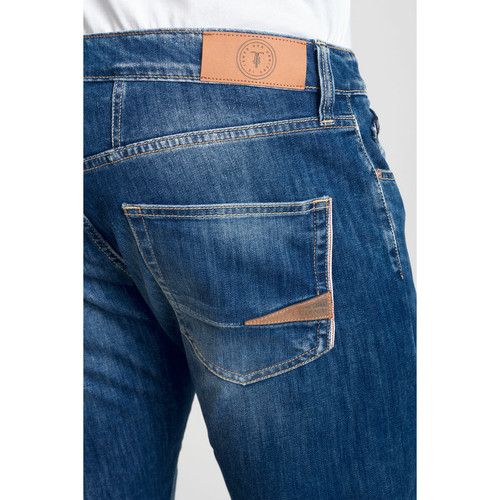 Jeans regular, droit 700/22, longueur 34 bleu en coton Zane