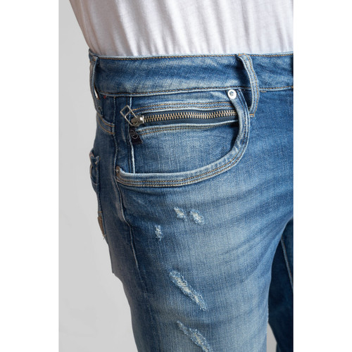 Jeans regular Ternas 800/12, longueur 34 bleu en coton
