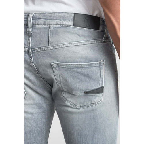 Jeans regular, droit 700/22, longueur 34 gris en coton
