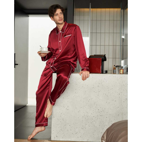 Pyjama en Soie Homme Patalons Tendance LilySilk