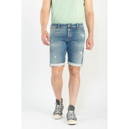 Le Temps des Cerises - Bermuda short en jeans JOGG bleu Enzo - Mode homme