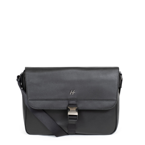 Daniel Hechter Maroquinerie - Gibecière 13'' & A4 Cuir TOGETHER Noir Flyn - Maroquinerie homme