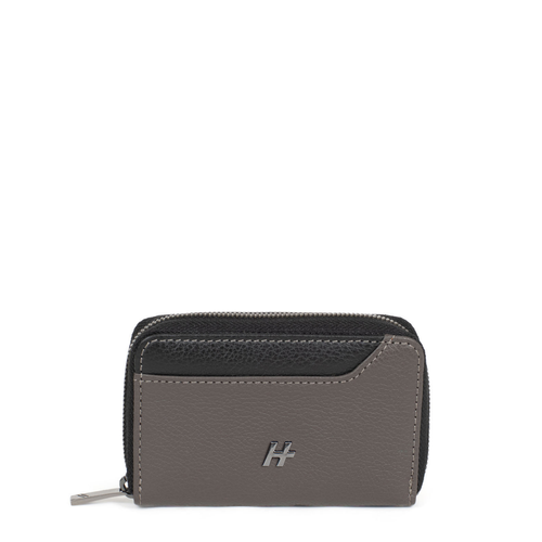 Daniel Hechter Maroquinerie - Porte-cartes Stop RFID Cuir TOGETHER Taupe/Noir Xer - Petite Maroquinerie Homme