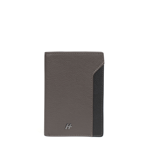 Porte-passeport Stop RFID Cuir TOGETHER Taupe/Noir Cy Daniel Hechter Maroquinerie