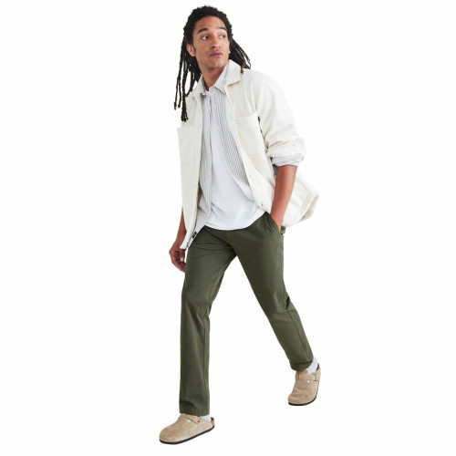 Dockers - Pantalon chino slim Motion vert olive - Vetements homme