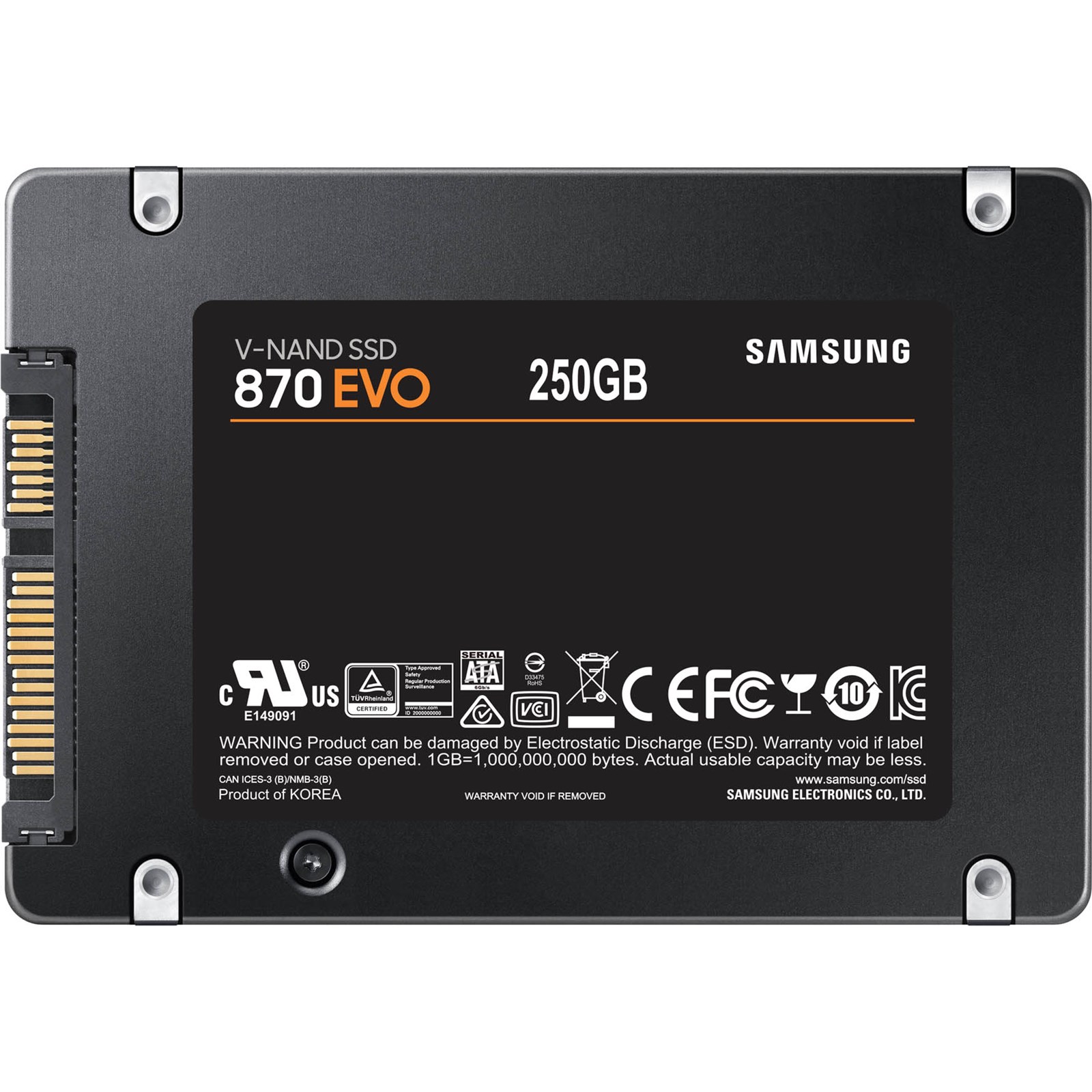 Disque SSD interne 870 EVO 250 Go Samsung Noir