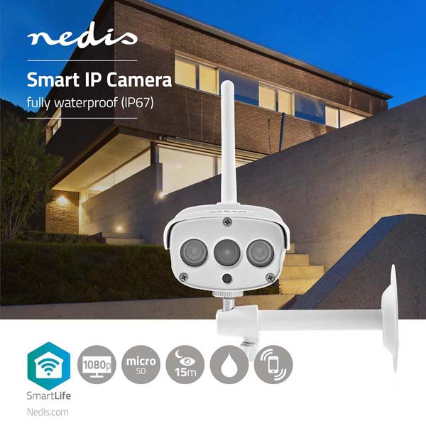 Caméra IP Intelligente Smartlife Wi-Fi - Full HD 1080p - Extérieur - Etanche
