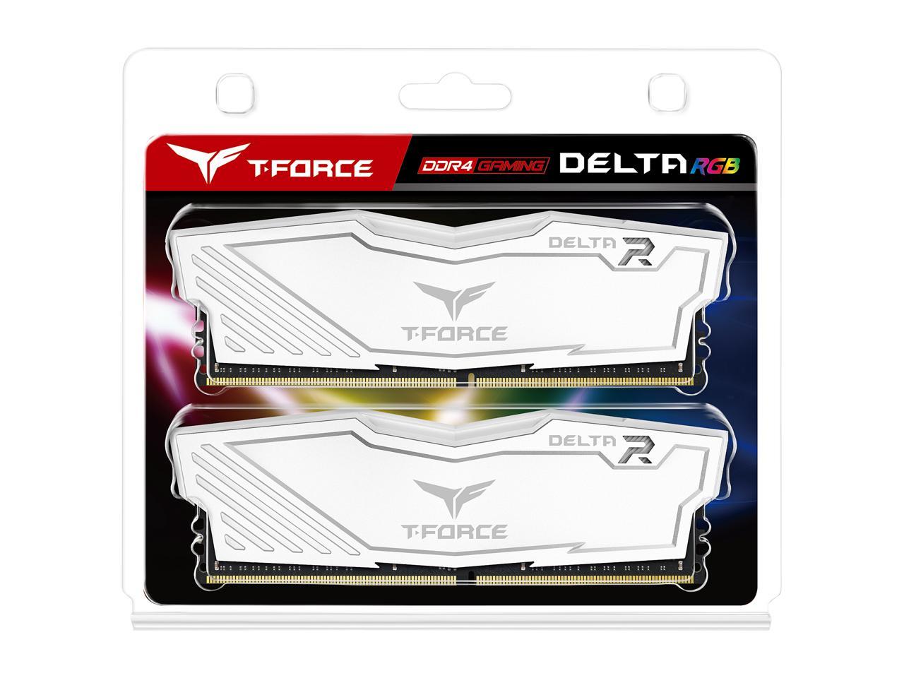 Kit de mémoire Delta RGB 32 Go T-Force Blanc