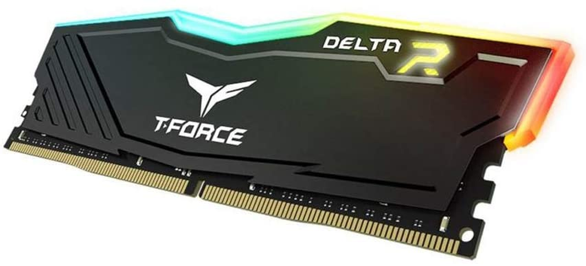 Kit de RAM Team Group Delta RGB DDR4 3200 MHz 2 x 8 Go T-Force Noir