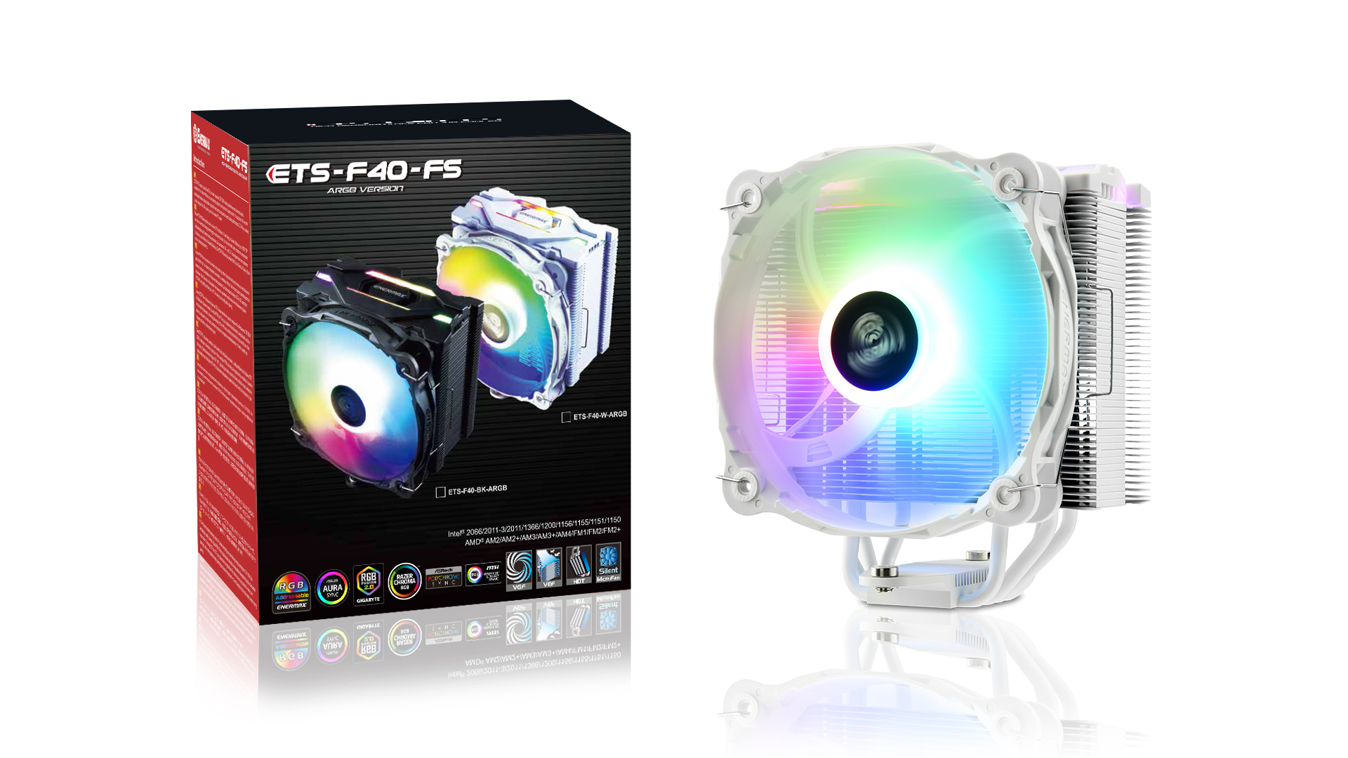 ETS-F40 - Refroidisseur blanc pour processeur Intel / AMD Ryzen