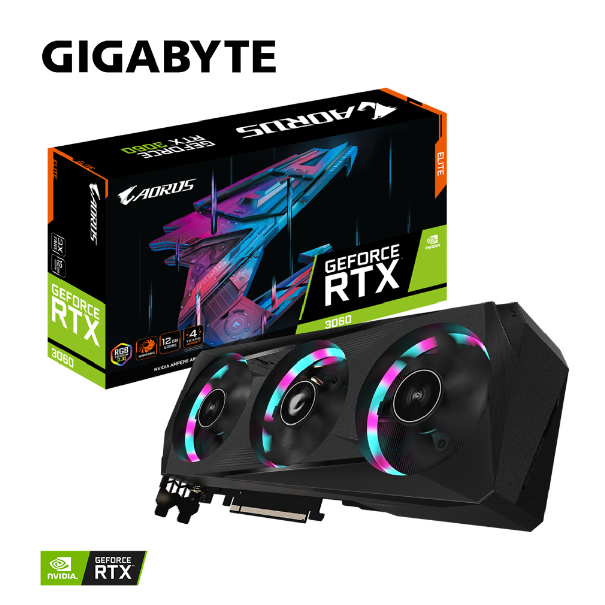 AORUS GeForce RTX 3060 Elite - 12 Go