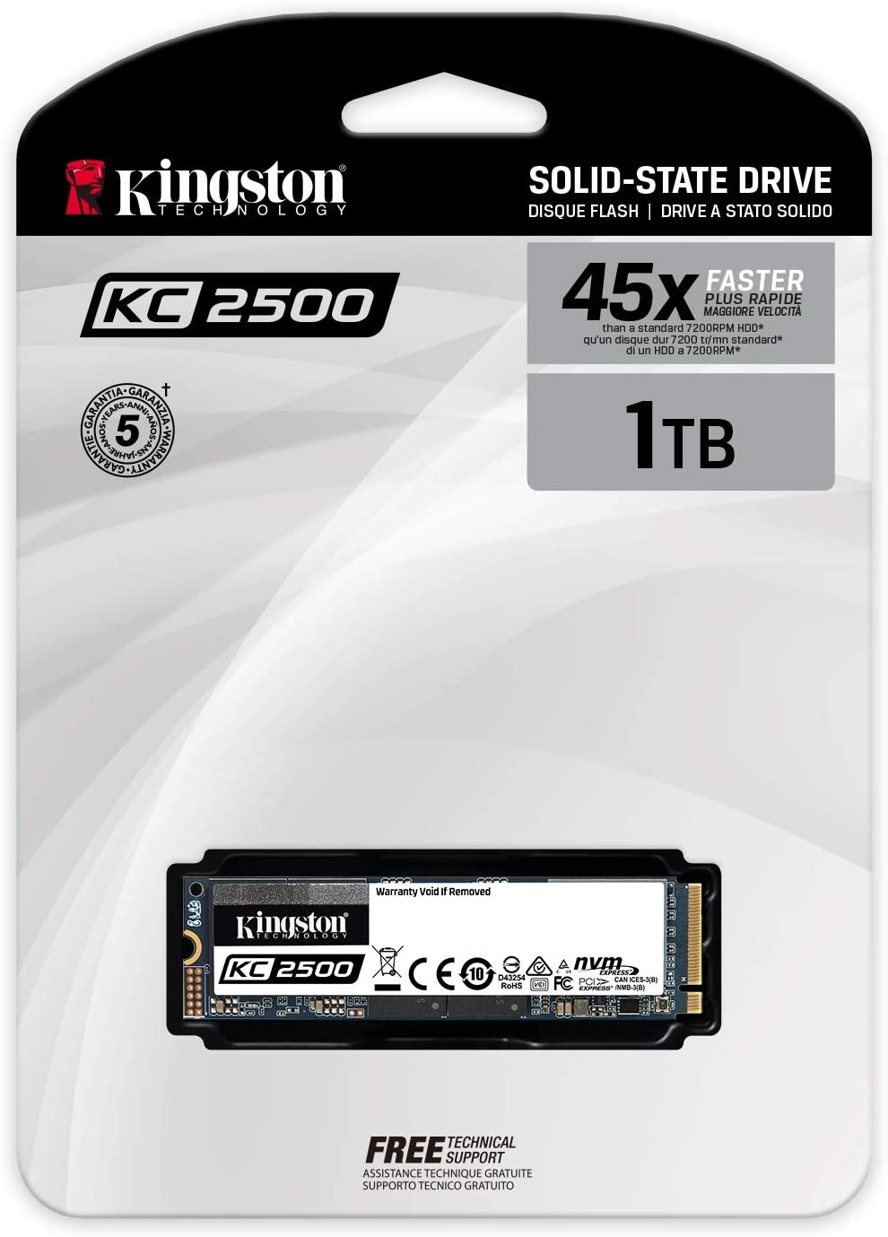 Kingston KC2500 2 To - M.2 NVMe PCIe Gen 3.0 x 4