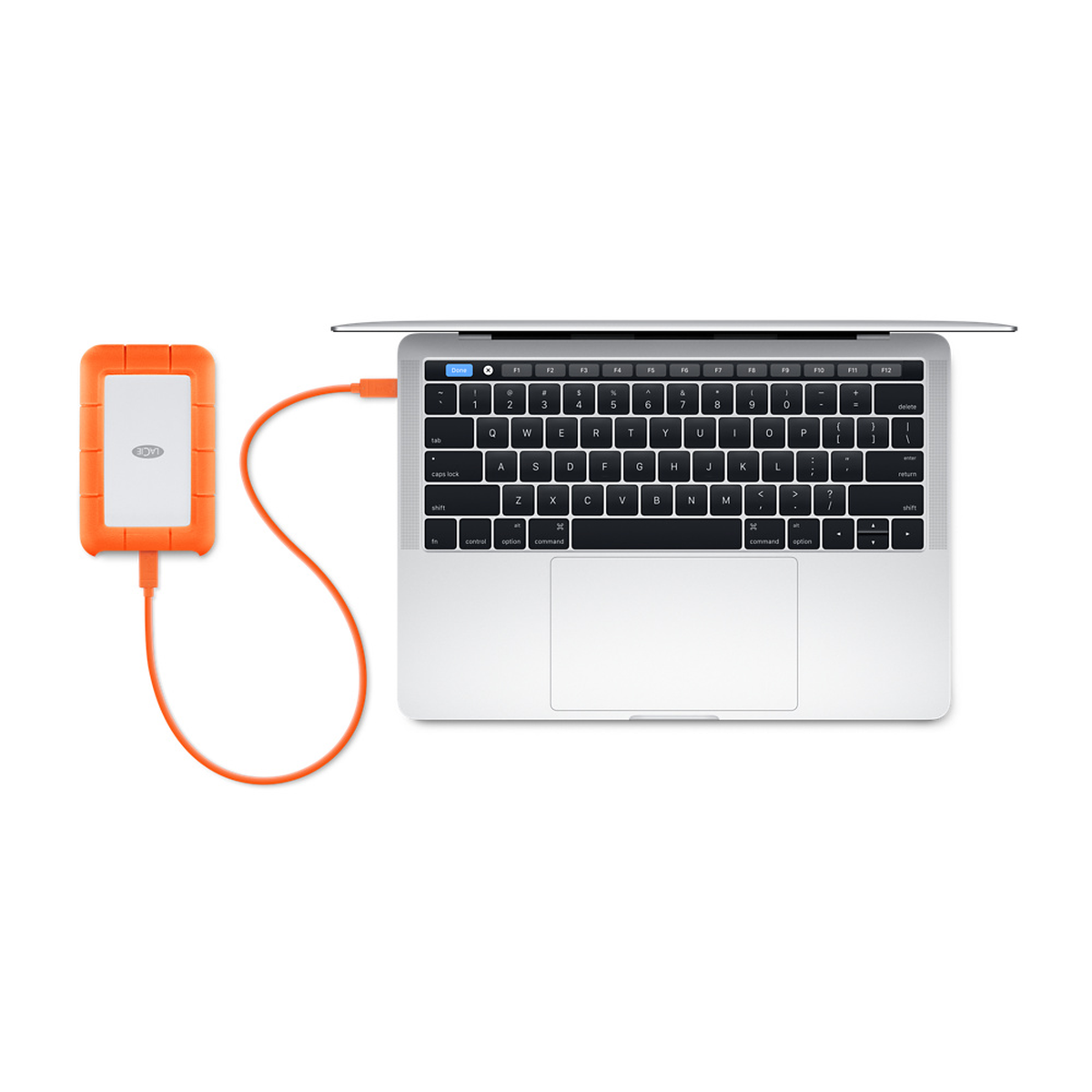 Rugged 1 To - USB Type C - Orange/Argent