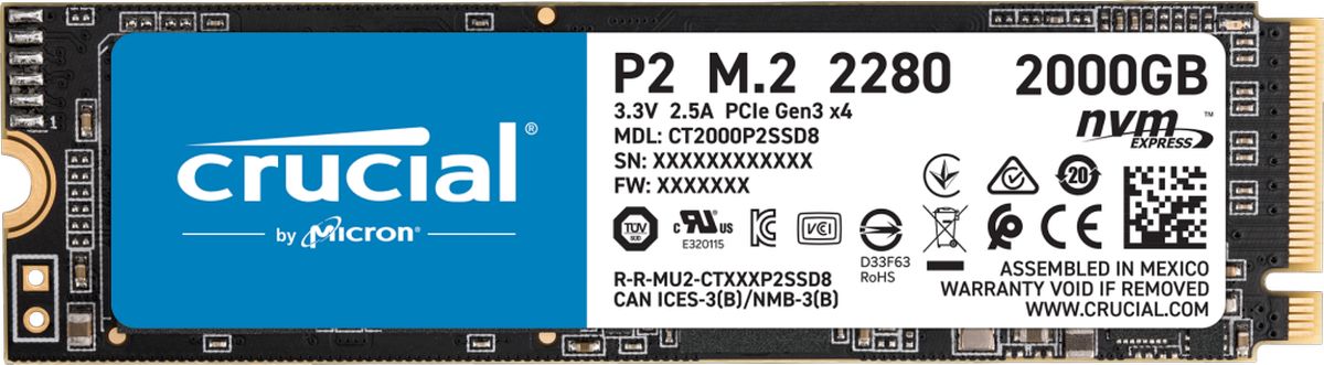 SSD - P2 2To PCIe M.2 2280SS