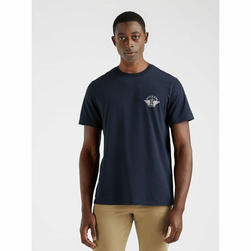 Dockers - Tee-shirt manches courtes en coton bleu marine - Vetements homme