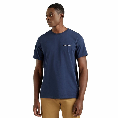 Dockers - Tee-shirt manches courtes en coton bleu marine - Vetements homme