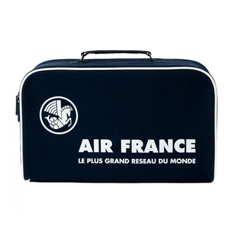 Air France - VALISETTE VINTAGE BLEU MARINE - Air France Premium Maroquinerie