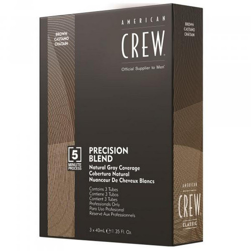 American Crew - Precision Blend- Coloration Cheveux -3x40ml-Medium Natural 4-5 - Cosmetique american crew