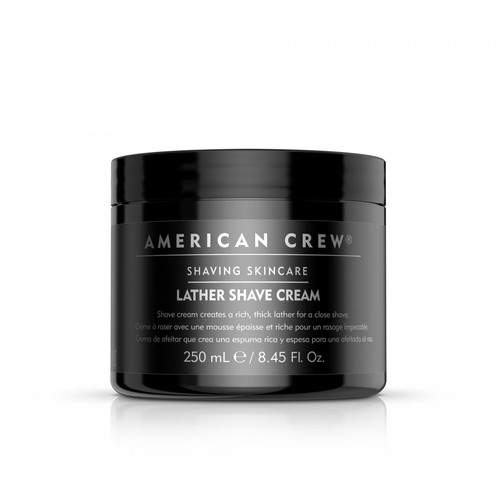 American Crew - Crème à raser moussante soin barbe homme Lather Shave 250 ml - Produit de rasage