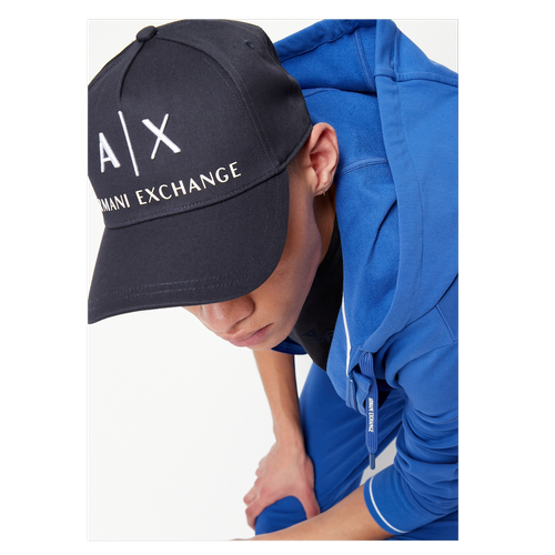 Armani Exchange - Casquette en coton marine - Casquette homme