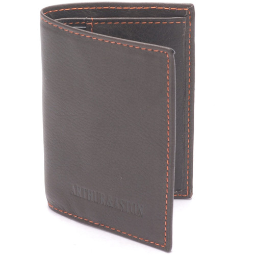 Arthur & Aston - PORTE CARTES - Cuir Orange - Porte cartes portefeuille homme