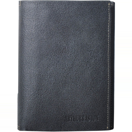 Arthur & Aston - PORTEFEUILLE DEPLOYANT DESTROY - Cuir Vieilli Noir - Porte cartes portefeuille homme