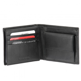 Porte carte A/noir- cuir - Arthur&Aston - zippée Noir