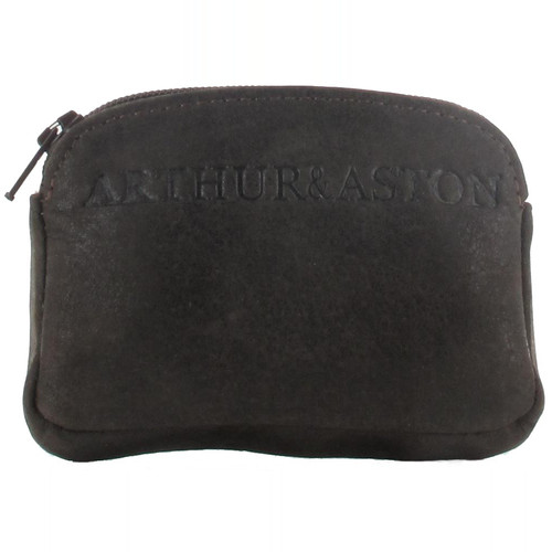 Arthur & Aston - PORTE-MONNAIE VINTAGE - Cuir de vachette chataigne - Porte monnaie homme cuir