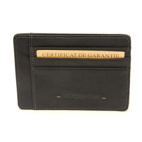 Arthur & Aston - Porte-cartes homme cuir noir - Porte cartes portefeuille homme