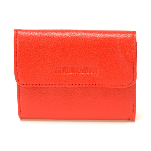 Arthur & Aston - Porte cartes Femme cuir rouge - Porte cartes portefeuille homme