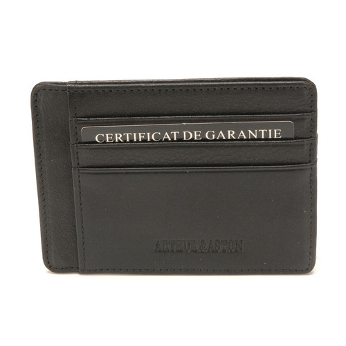 Arthur & Aston - Porte-cartes cuir noir - Porte cartes portefeuille homme