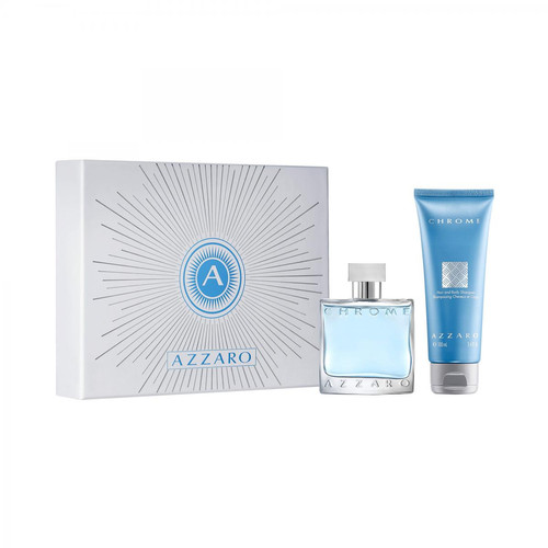 Azzaro Parfums - Coffret Eau de Toilette + Shampooing - Azzaro Chrome - Coffret cadeau parfum homme