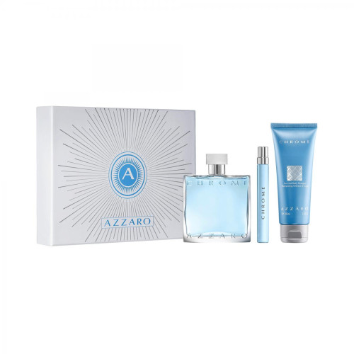 Azzaro Parfums - Coffret Eau de Toilette + Shampooing - Azzaro Chrome - Parfum azzaro homme