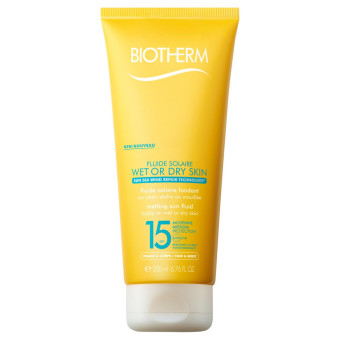 Biotherm Homme - Fluide Solaire Wet Or Dry Skin SPF15 - Creme solaire visage homme
