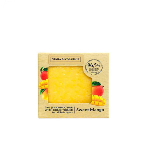 Bodymania - Shampoing solide avec packaging carton  SWEET MANGO - Shampoing homme