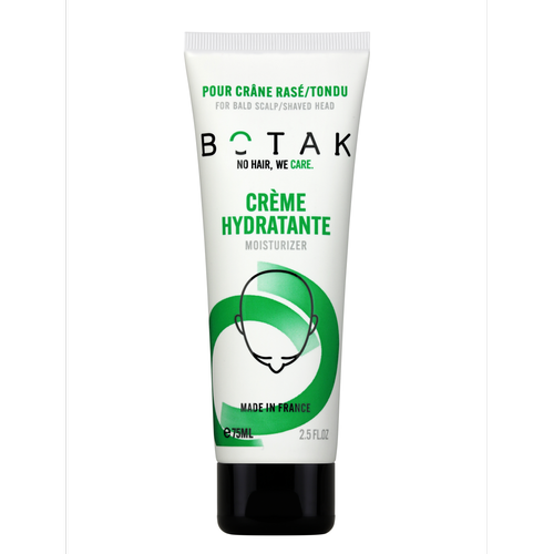 Botak - Crème Hydratante [Crâne Rasé/Tondu] Apaisante Régénérante (75ml) - Produit chute cheveux homme