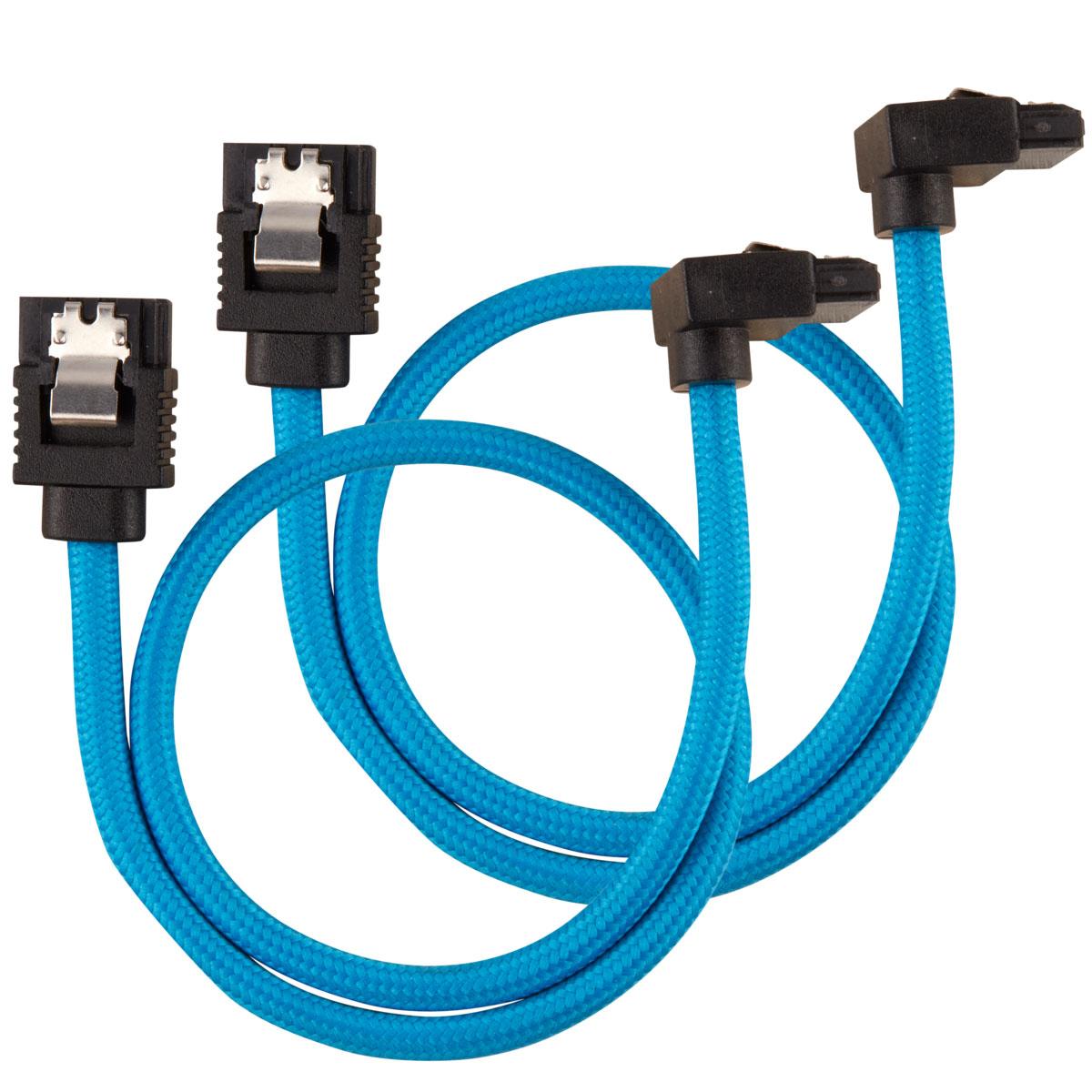 Câble 

gainé Premium SATA 6Gbps 30 cm<br>Bleu
