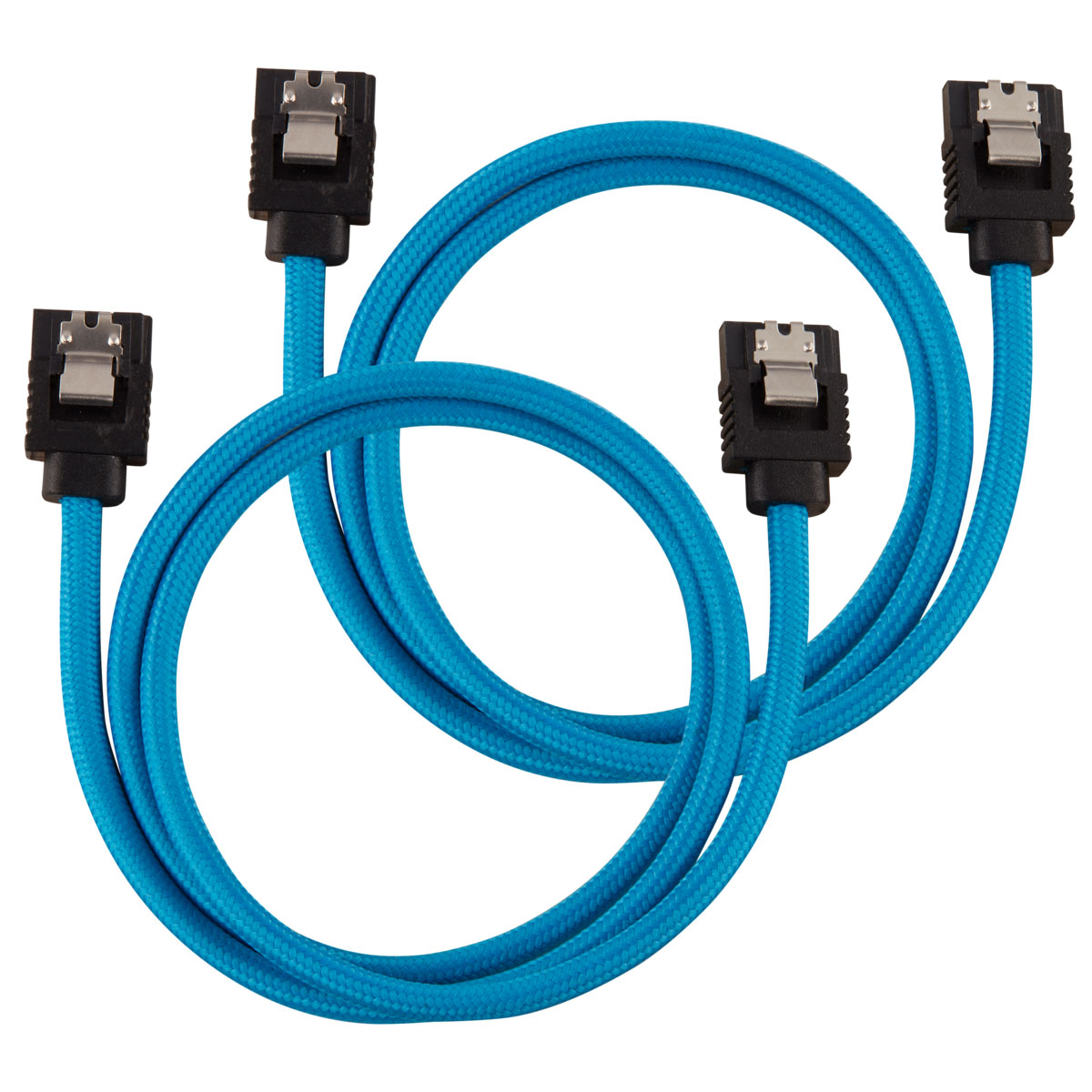 Câble 

gainé Premium SATA 6Gbps 60 cm<br>Bleu