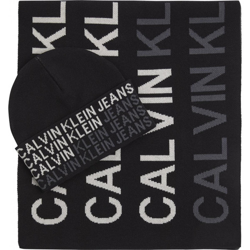 Calvin Klein Maroquinerie - Coffret Écharpe et Bonnet en Coton - Maroquinerie Calvin Klein Homme