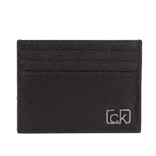 Calvin Klein Maroquinerie - Porte cartes Homme cuir souple noir Calvin Klein - Cadeaux Saint Valentin Maroquinerie HOMME
