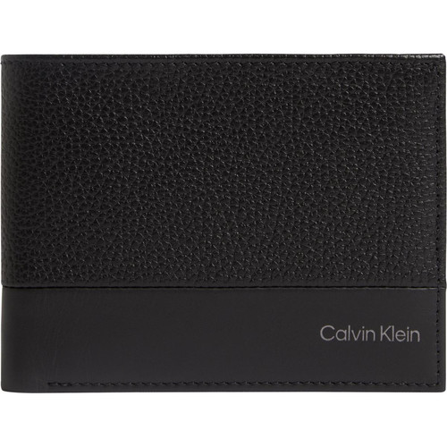 Calvin Klein Maroquinerie - Portefeuille à deux volets en cuir noir - Maroquinerie Calvin Klein Homme