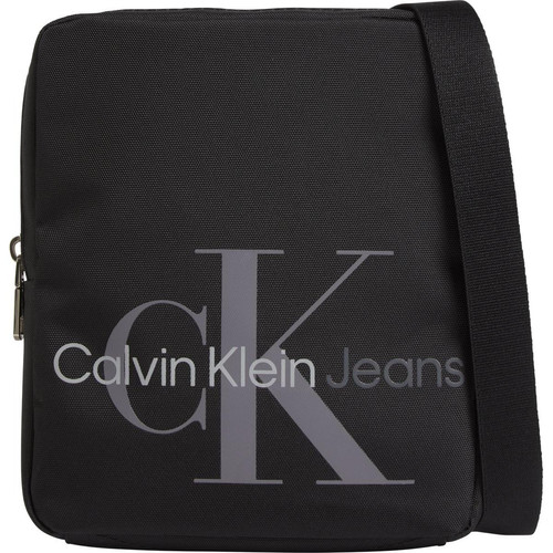 Calvin Klein Maroquinerie - Sacoche noire logotée - Besace homme messenger