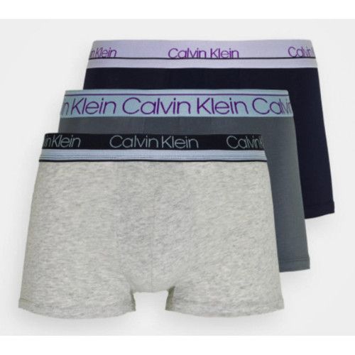 Calvin Klein Underwear - CALVIN KLEIN - BOXER 3PK - bleu - Calvin klein underwear homme
