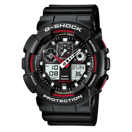 Casio - Montre Homme GA-100-1A4ER  G-Shock - Montre chronographe homme