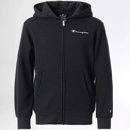 Champion - Sweatshirt à capuche en polycoton noir - Promos cosmétique et maroquinerie