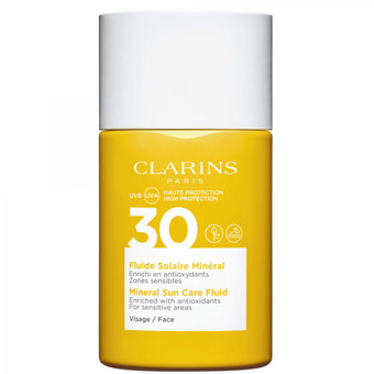 Clarins Men - FLUIDE SOLAIRE MINERAL SPF30 VISAGE - Creme solaire visage homme