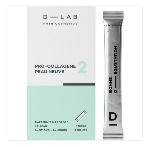 D-LAB Nutricosmetics - Pro-Collagène Peau Neuve 14 sticks - Complement alimentaire beaute