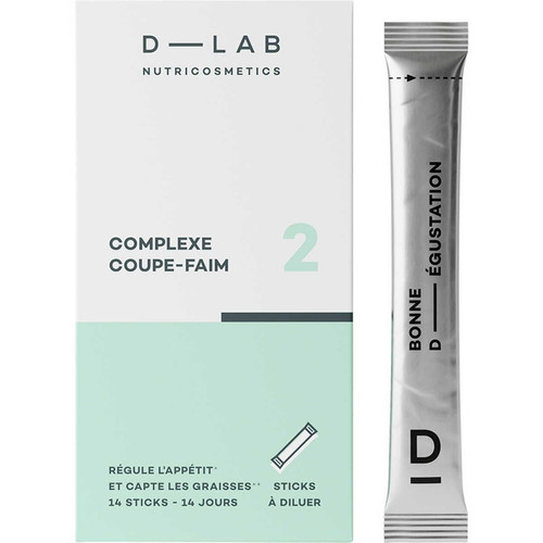 D-LAB Nutricosmetics - Complexe Coupe-Faim 14 sticks - Produit minceur homme sportif
