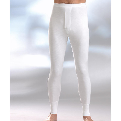 Damart - Caleçon long ouvert à 2 statures blanc - Damart Sous-vêtements Homme